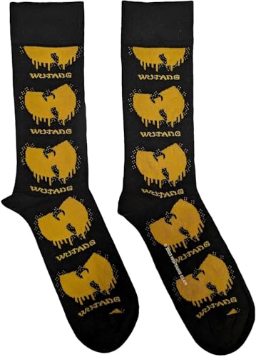 Wu-Tang Clan 'Dripping Logo' (Black) Socks (One Size = UK 7-11), Black, One Size