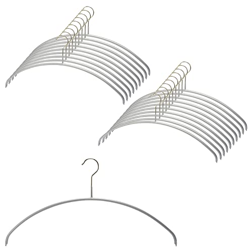 MAWA ハンガー すべらない マワハンガー 人体ハンガー 収納ハンガー メンズ エコノミック 46P 衣類が滑り落ちない 型崩れ防止 省スペース スリム おしゃれ ドイツ製 20本組 シルバー