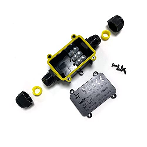Boîte de jonction IP68 connecteur électrique étanche 2 voies câble 12mm - 5