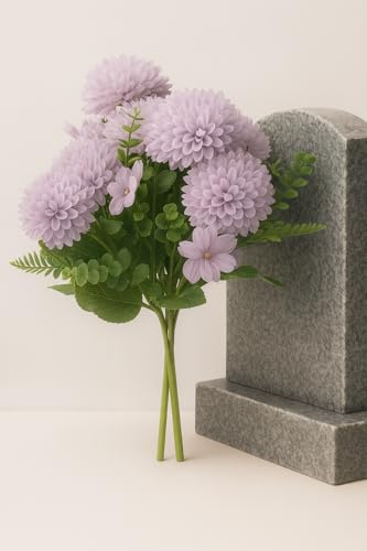 Ramos de Flores Artificiales Cementerio | Flores Artificiales Realistas Decoracion Jarrones Para Centro Cementerio | Flor Artificial Cementerio Decorativas | Flores Plastico Jarrones Decoracion