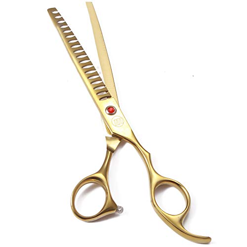 Image of Moontay Professional Dog Grooming Scissors Set, 7 Inch /8 Inch Pet Grooming Scissors Chunkers Shears for Dog, Curved Dog Grooming Scissors, Thinning Shears for Dog with Grooming Comb