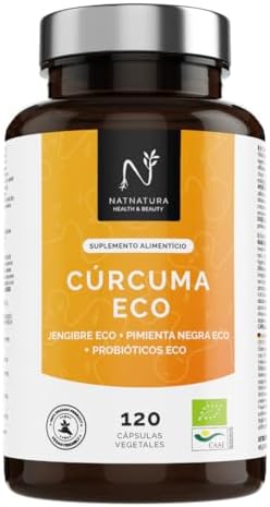Cúrcuma con Jengibre y Pimienta Negra + Probióticos Eco. Cúrcuma ...