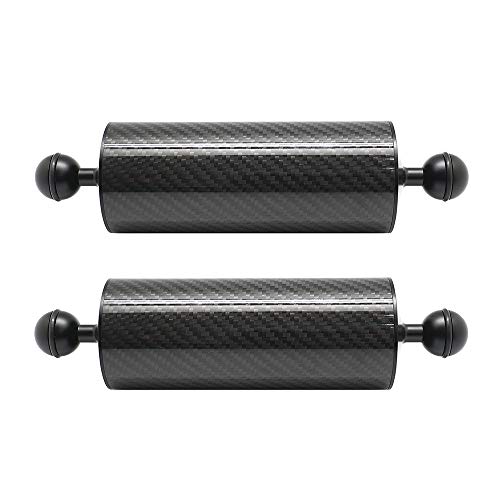 KitDive 2 x 8/20.5 cm D60mm Carbon Fiber Underwater Float Arm for Video Light/Strobe mounting (2 PCS)