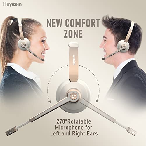 image for Hoyzzem Bluetooth Headset, Wireless Headphones with Microphone Noise C
