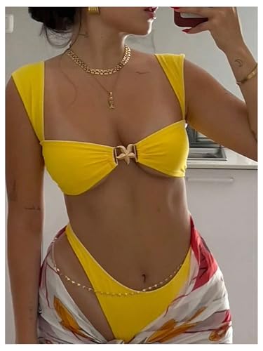 SOLY HUX Women's Bikini Set High Cut Bathing Suits 2 Piece Summer Cheeky Swimsuits2