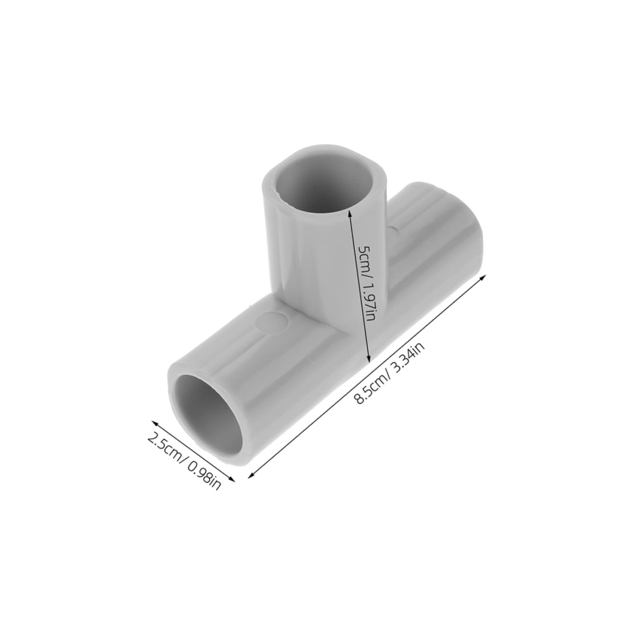 BESTonZON Sturdy PVC Fittings 8pcs Tee Connectors for Pipe Leak-Proof Easy to Install Versatile for Indoor Outdoor Use