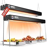 PYY Food Heat Lamp - Food Warming Lamp Heater for Catering Kitchen Restaurant Buffet, Aluminum Overhead & Hanging Food Warmer Lamp Strip 750W,36 Inch,Black