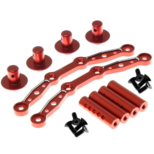 Support de carrosserie en métal pour Arrma Mojave 4S rouge, poteaux alu usinés haute résistance