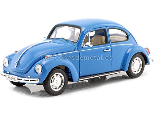 Preisvergleich Produktbild VW Käfer, hellblau, 1972, Modellauto, Fertigmodell, Welly 1:24
