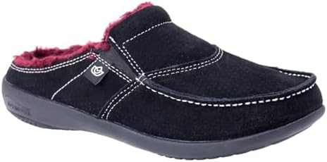 Revitalign Women's Siesta Plush Slipper, Black, 8 | Image 6