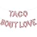 Taco Bout Love Balloons Rose Gold | Taco Bout Love Banner | Mexican Fiesta Themed Bridal Shower Bachelorette Party Wedding Decorations Supplies | 16inch