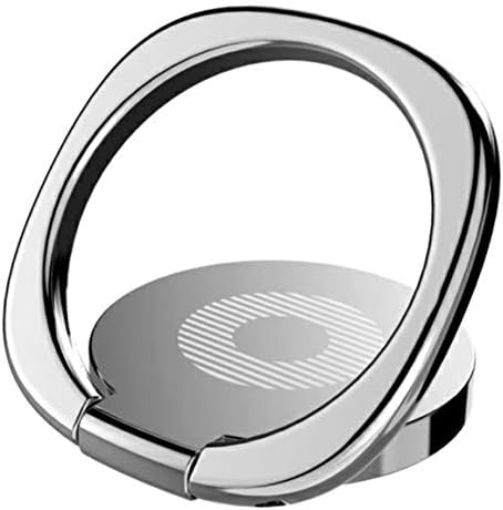 Cell Phone Ring Holder Finger Kickstand Turns 360° Degrees & 180° Degrees Adjustable to Fit Your Needs Helps Stabilize Phone for Selfies 4 Colors Available iPhone Stand Phone Grip 62537 (Silver)