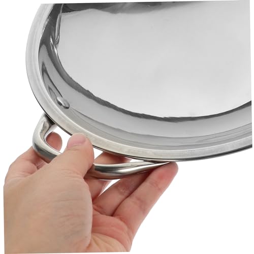 Wok de acero inoxidable con doble asa 23x22x5 cm miniatura 6