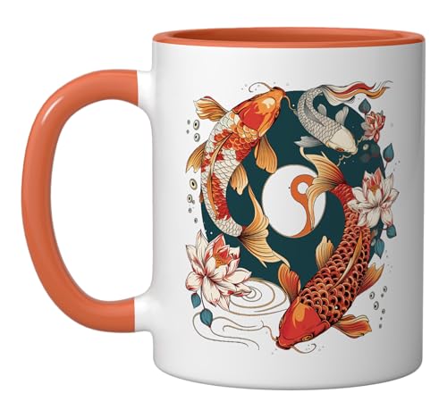 Taza cerámica diseño jardín japonés 11 oz miniatura 1