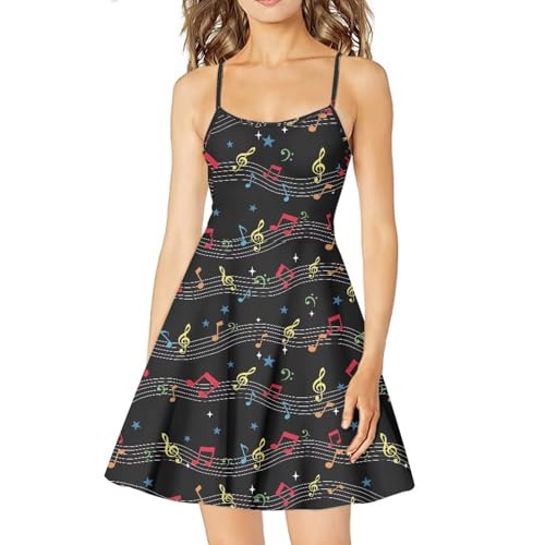 Image of Biyejit Women Casual Loose Dress Strap Long Summer Beach Swing Dress