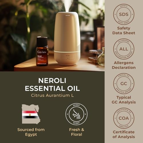 Image of 100% Pure Neroli Essential Oil - 0.34 Fl Oz - Neroli Oil for Hair, Skin, Diffuser, Aromatherapy & DIY Candle Making Scent