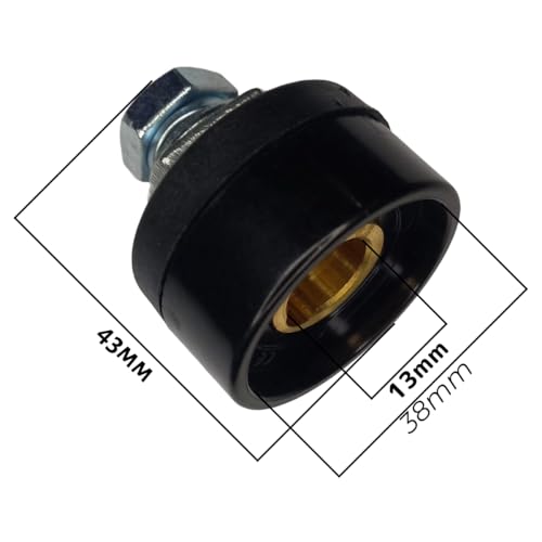 Kit Conector Engate Rapido Macho E Fêmea Painel Inversora Maquina de Solda 13mm X 38mm