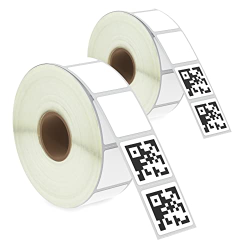 BETCKEY 1" x 1" (25 mm x 25 mm) Square Thermal Labels, [2 Roll/2760 Labels]