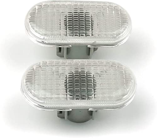 FINAO AUTOPARTS® - 2 Clignotants latéraux blancs gauche et droite pour Renault et Opel