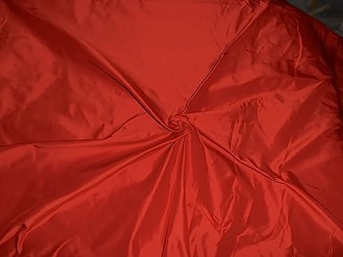 Satin de soie rouge indien 147,3 cm de large : tissu au mètre pour styliste