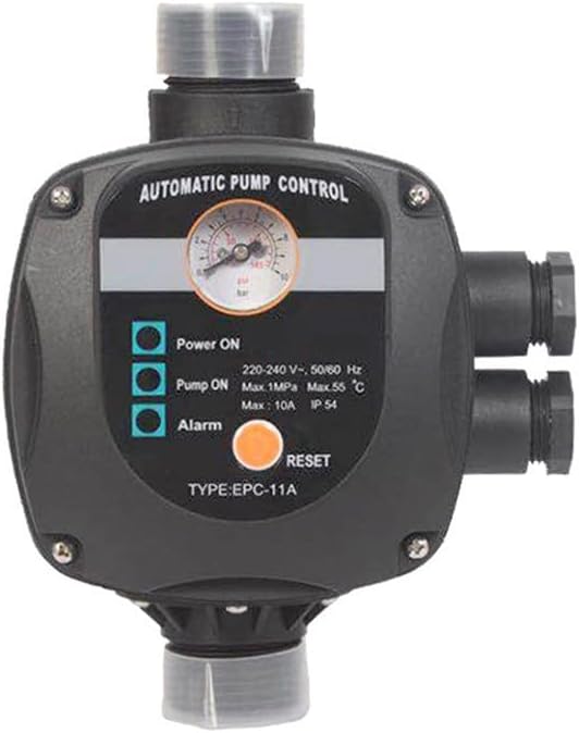Fully Automatic Water Pump Controller with Flow Switch, IP54 Waterproof Pressure Control for Booster Pumps, ABS Housing, Garden Irrigation