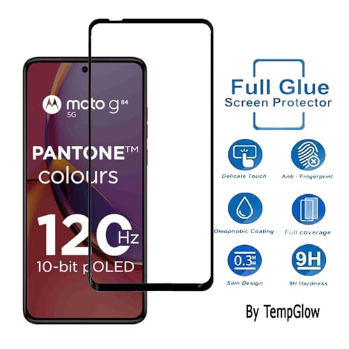 Image of Screen Protector for Motorola Moto G84 5G | G82 5G | G72 (Black) Tempered Glass Edge-to-Edge 6D Screen Guard With Installation Kit