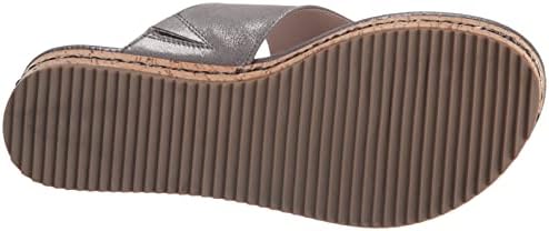 Karl Lagerfeld Paris Women's Adalina Platform Sandal Flat, Gunmetal, 10 | Image 3