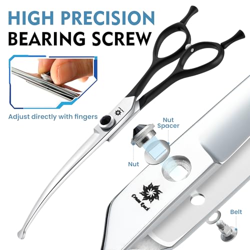 Dream Reach 6.5 Inch Professional Curved Dog Fur Scissors With Ergonomic Handle - Image 3