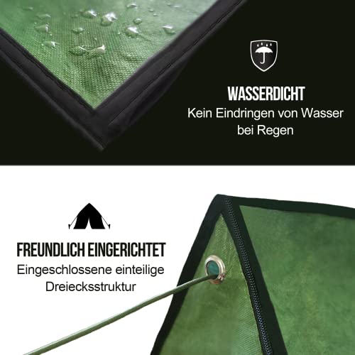 Muss im Freien:LYN großes 3 Personen Doppel Reißverschluss Wiederverwendbar Rettungsaktion Notfall Schutzzelt,Wasserdichtes Feuerfestes Leichtes Bugout,mit Paracord✚Pfahl für Camping,Erste-Hilfe