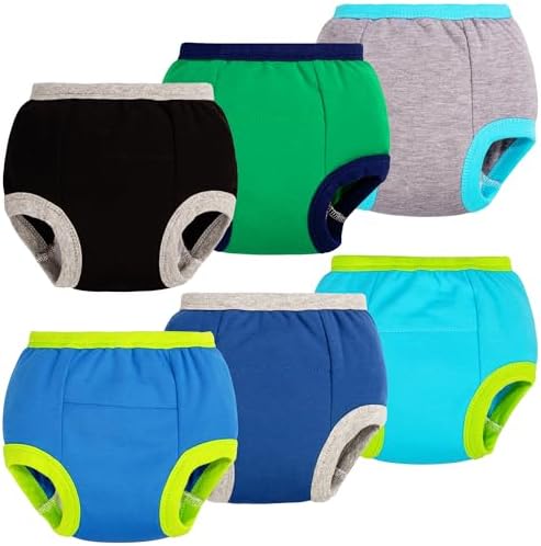 BIG ELEPHANT Toddler Training Pants, Soft Cotton Absorbent Training Underwear for Baby Boys & Girls, 12 Months - 9 Years