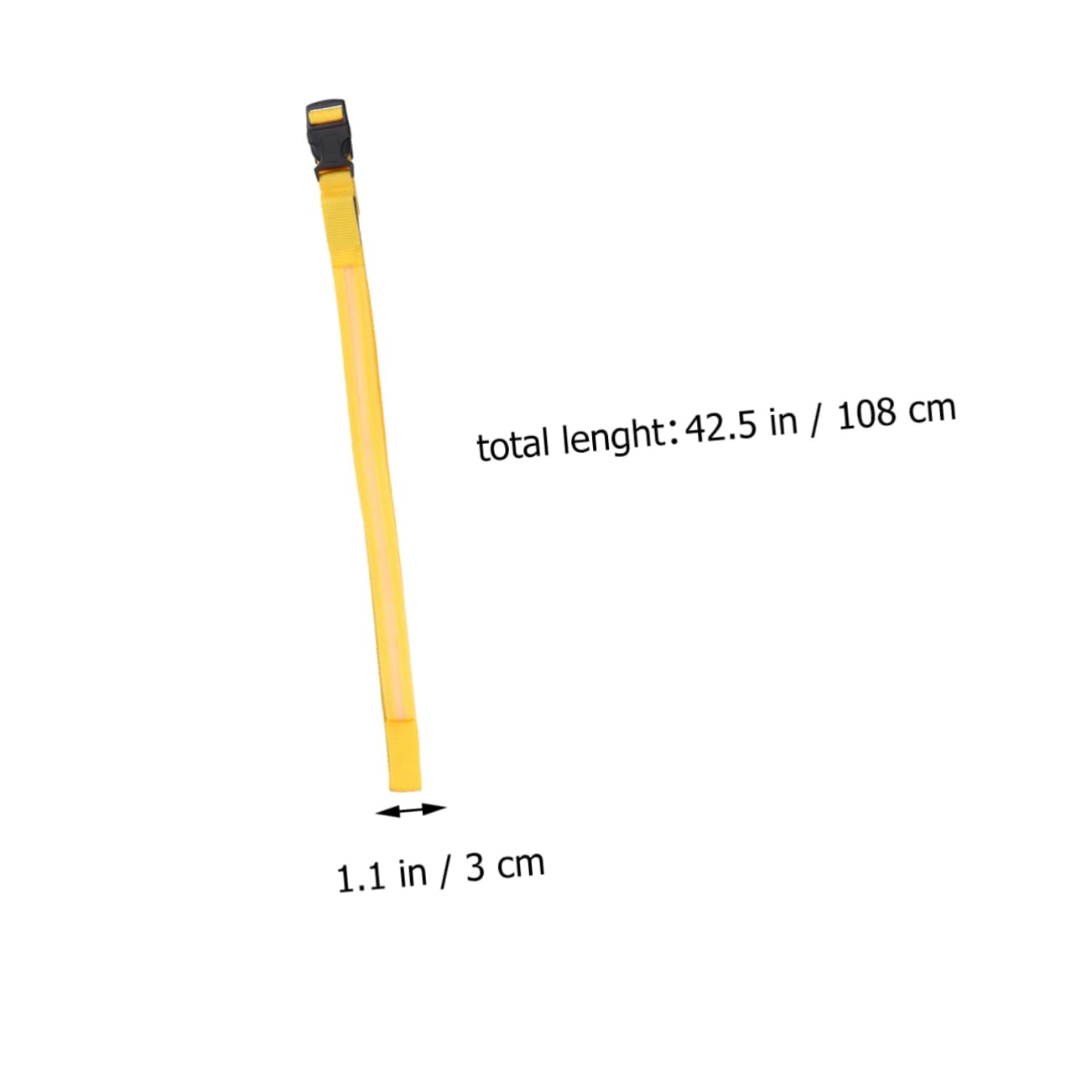 Happyyami USB Rechargeable LED Glowing Waist Weather Resistant Light for Night Running Hiking Outdoor Activities Easy Install Design Yellow Style