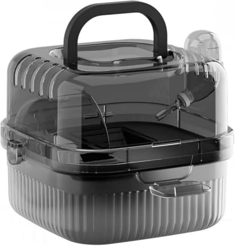 KOKUMON ハムスターキャリーケージ|給水器付き 逃げにくい 通気孔 通気性良好 小動物 旅行・外出・病院用