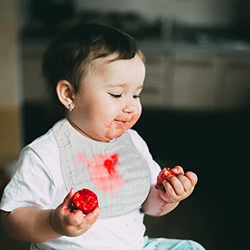 Huukeay 8 Pieces Muslin Burp Cloth Baby Bandana Drool Bibs Set Soft Baby Muslin Washcloths Adjustable Baby Scarf Bibs 6-Layer Absorbent Burp Towels For Baby Infant Newborn Teething And Drooling #TOP2