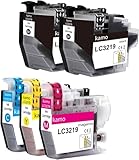 kamo 3219 (2 x Schwarz, 1 x Cyan, 1 x Magenta, 1 x Gelb) Kompatibel mit Brother LC3219 LC-3217 LC3217 Patronen Multipack, für MFC-J5330DW MFC-J5335DW MFC-J5730DW MFC-J5930DW MFC-J6530DW MFC-J6930DW