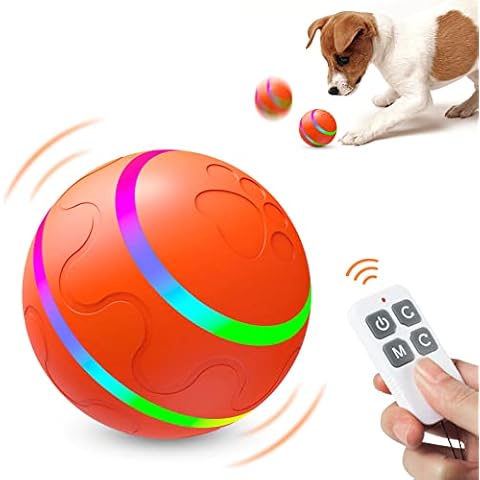 Keweis Interactive Dog Toy Ball with Remote Control, Intelligent Motion Activated Automatic Rolling Ball with LED Lights, Wicked Ball, Smart Peppy Pet Ball for Small/Medium/Large Dogs, Pet Toy Gifts Cover