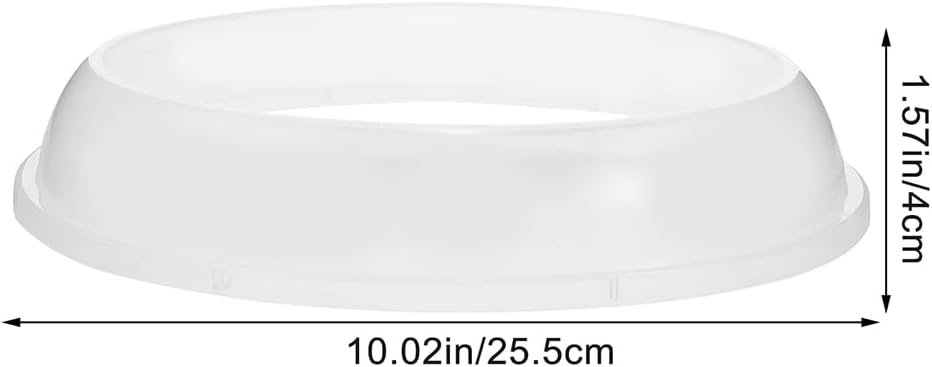 Cabilock Mini Candy Machine Edge Cover 10.03 Inch Clear Plastic Dome Lid Splash Guard Replacement Part for Marshmallow Dispenser Cotton Candy Maker Accessories