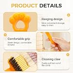 2 In 1 Hair Brush Cleaning Tool, Comb Cleaning Brush, Portable Hair Brush Cleaner Rake (Blue) - Image 4