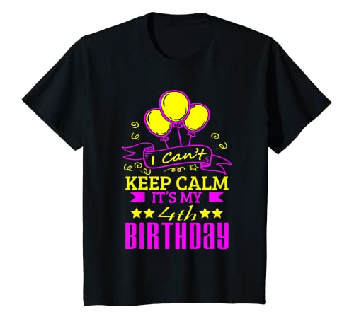 Youth I can't keep Calm it's my 4th Birthday T-Shirt for Children T-Shirt