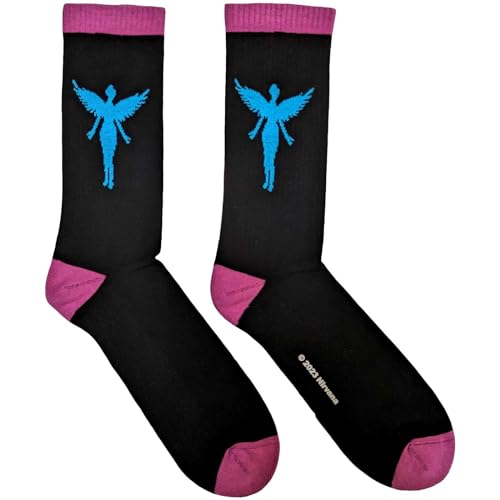 Nirvana 'In Utero Blue Angel' (Nero) Calzini (Taglia Unica = Uk 7-11), Nero, Taglia Unica, Nero, Taglia Unica