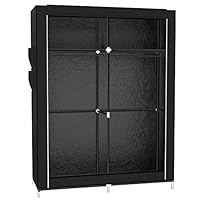 RELOVE Opvouwbare opbergkast, vlies-kledingkast met ritssluiting, campingkast (105 x 45 x 170 cm
