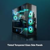 ARCTIC Xtender Black (Tinted Glass) - Boîtier PC, Verre Panoramique Trempé, Support pour Radiateur 2 x 420 mm, Tour Midi, E-ATX, 5X Ventilateurs A-RGB Pré-installés - Noir - 8