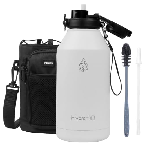 Image of 64 oz Insulated Water Bottle with 2‑in‑1 Pop‑Up Straw & Spout Lid