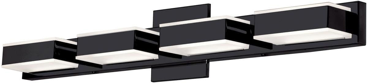 Dainolite Ltd VLD-215-4W-MB Contemporary Modern LED Vanity Fixture in Black Finish, 4.75 inches