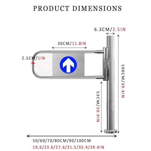 Cancello automatico a doppia battente a 180° in acciaio inox uso industriale apertura manuale sicura porta d'ingresso con montaggio a palo 100 cm x 100 cm resistente e affidabile controllo degli