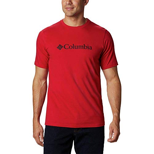 Columbia CSC Basic Logo Camiseta de Manga Corta, Hombre, Rojo (Mountain Red), XL
