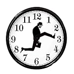 Silent Mute Clock Ministry of Silly Walks Clock Glass Wall Round Clock für Hotel Living Room Decor