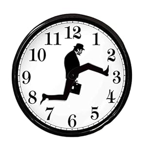 Silent Mute Clock Ministry of Silly Walks Clock Glass Wall Round Clock für Hotel Living Room Decor