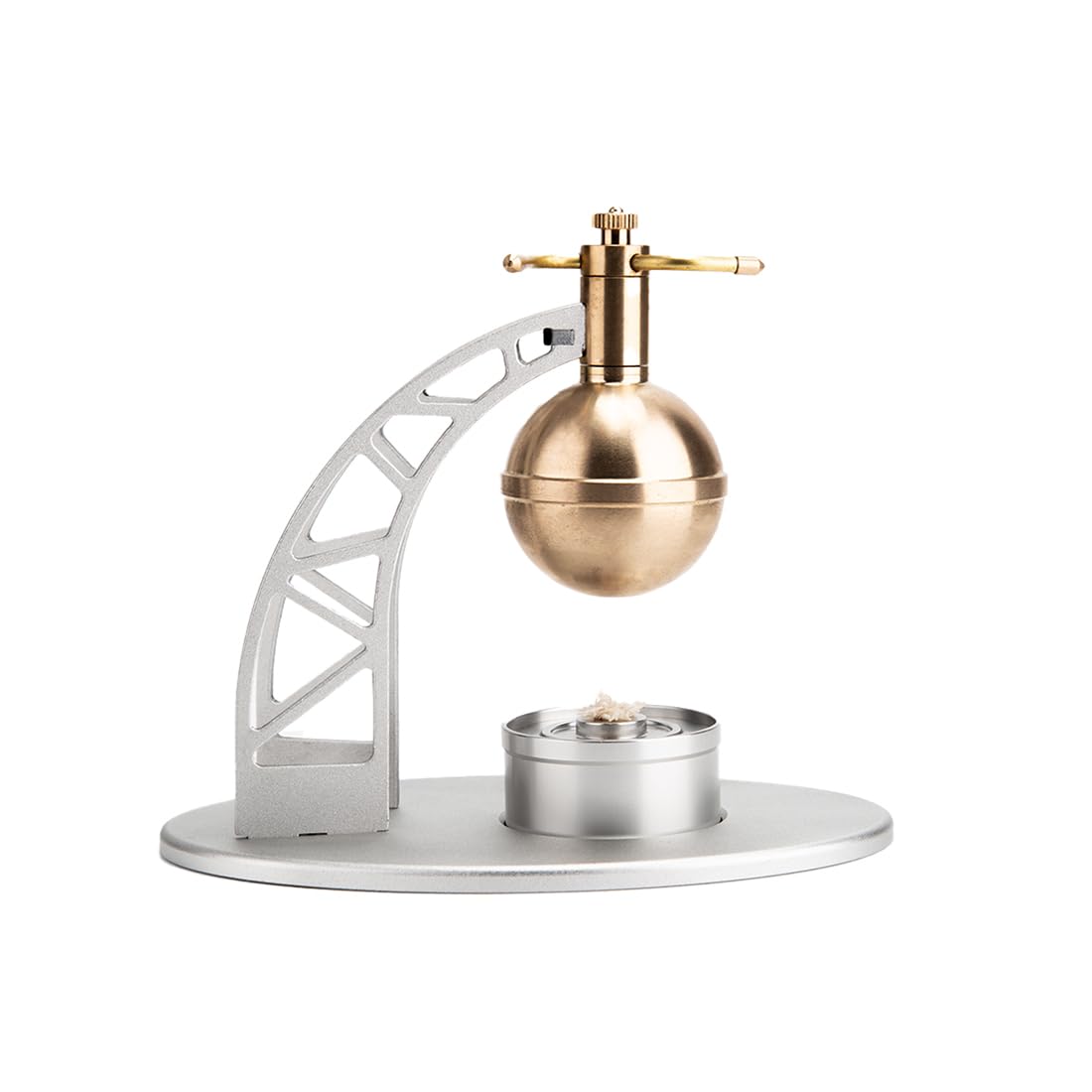 STEM - Kit per motore a vapore per adulti, Heros Motor Ball in metallo, con lampade ad alcool, modello per esperimenti scientifici (argento)