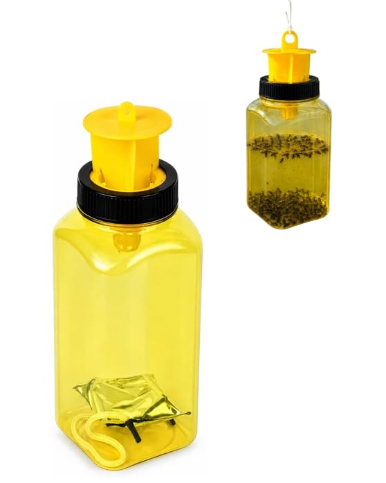 Hanging Fly Traps, Reusable Fly Catcher Bottle, Flies Trap with Bait, Long Lasting Flies Lure for Outdoor Garden Patio BBQ Areas Farm Horse Barn (1*Style A) — image 1