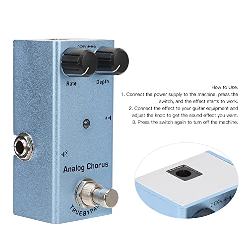 Effet de chœur analogique, coque en métal, son doux, lumières LED, effet de guitare True Bypass avec pédale pour les concerts(Chorus analogique ZP-07) - Les Beatles, Paul McCartney, John Lennon, RIngo Starr, George Harrison Effet de chœur analogique, coque en métal, son doux, lumières LED, effet de guitare True Bypass avec pédale pour les concerts(Chorus analogique ZP-07) – Image 5